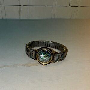 Abalone Shell Watch with Gold Accents